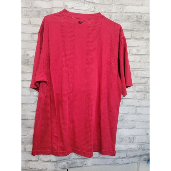 Vintage Reebok Logo Spell‎ Out Embroidered T Shirt Size XL Vented Red 90s - Picture 10 of 10